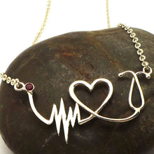 Load image into Gallery viewer, Nurse HeartBeat Stethoscope Necklace