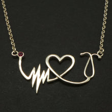 Load image into Gallery viewer, Nurse HeartBeat Stethoscope Necklace
