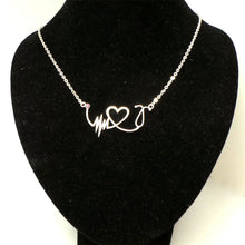 Load image into Gallery viewer, Nurse HeartBeat Stethoscope Necklace