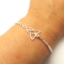 Load image into Gallery viewer, Silver Celtic Mother Daughter Knot Bracelet