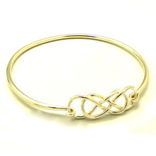 Load image into Gallery viewer, Silver Double Infinity Bangle Bracelet