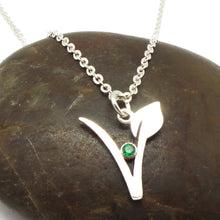 Load image into Gallery viewer, Silver Vegan Symbol Necklace