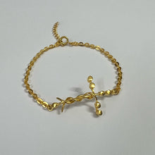 Load image into Gallery viewer, Silver Laminin Cross Bracelet