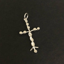 Load image into Gallery viewer, Silver Laminin Cross Necklace
