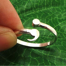 Load image into Gallery viewer, Silver Semicolon Ring