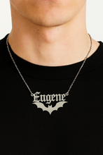 Load image into Gallery viewer, Personalised Gothic Name Bat Necklace
