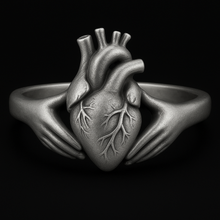 Load image into Gallery viewer, Anatomical Heart Claddagh Ring
