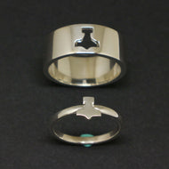 Mjolnir Thor Hammer Couple Ring