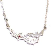 Load image into Gallery viewer, Silver Mother Daughter Bat Necklace
