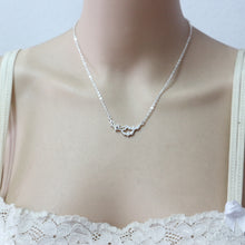 Load image into Gallery viewer, Silver Mother Daughter Bat Necklace
