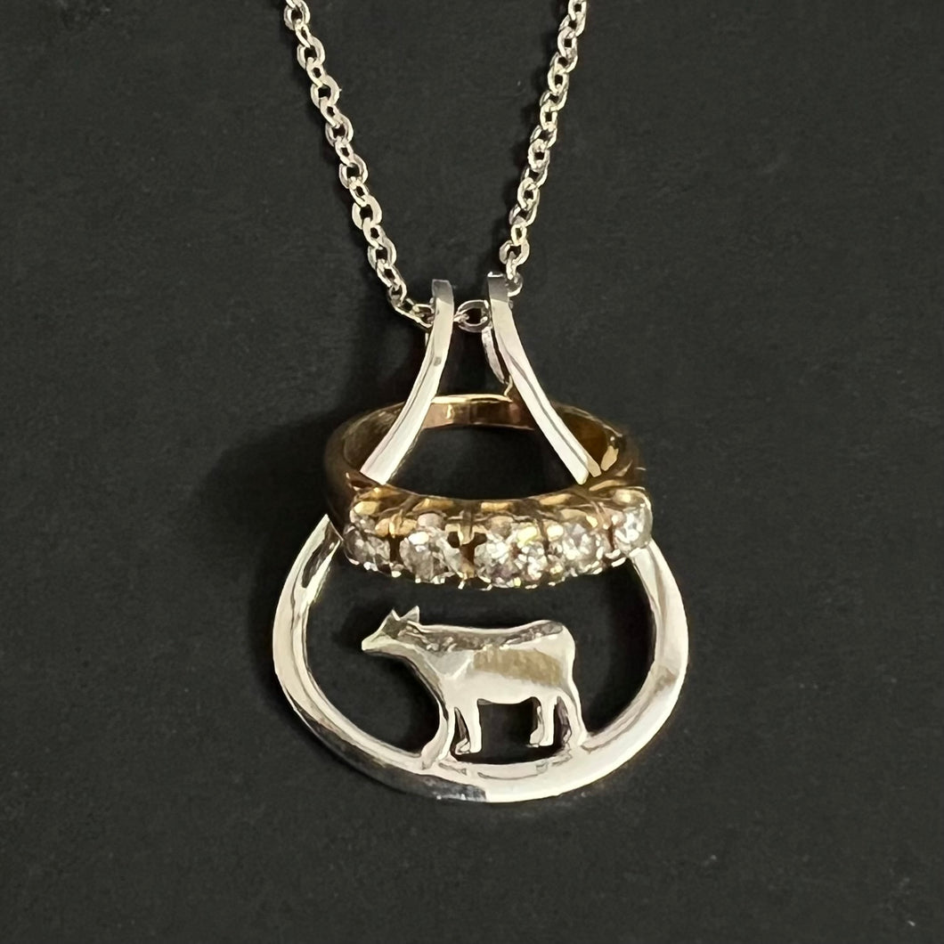 Cow Ring Holder Necklace