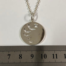 Load image into Gallery viewer, Silver Bats Flying Necklace
