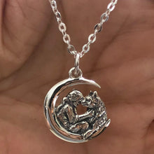 Load image into Gallery viewer, Silver Moon Women Dog Necklace
