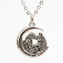 Load image into Gallery viewer, Silver Moon Women Dog Necklace
