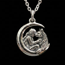 Load image into Gallery viewer, Silver Moon Women Dog Necklace
