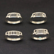 Silver BU CJ ZJ Jeep Grilles Ring