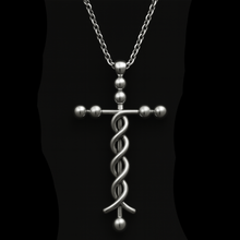 Load image into Gallery viewer, Simple Laminin Cross Necklace
