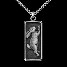 Load image into Gallery viewer, Silver Rabbit Pendant Necklace
