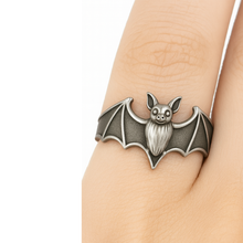 Load image into Gallery viewer, Silver Bat Ring
