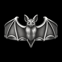Load image into Gallery viewer, Silver Bat Ring
