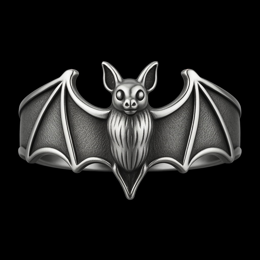 Silver Bat Ring
