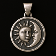 Sun and Moon Medallion Pendant