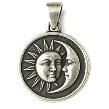 Load image into Gallery viewer, Sun and Moon Medallion Pendant
