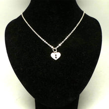 Load image into Gallery viewer, Silver Semicolon Heart Necklace
