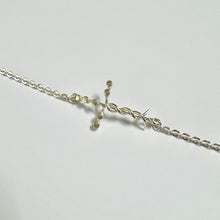 Load image into Gallery viewer, Silver Laminin Cross Bracelet
