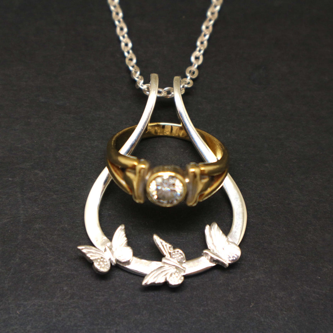 Butterfly Ring Holder Necklace
