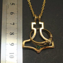 Load image into Gallery viewer, Thor Hammer Ring Holder Necklace
