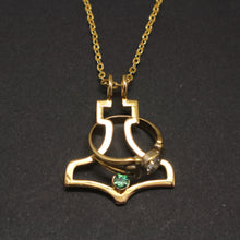 Load image into Gallery viewer, Thor Hammer Ring Holder Necklace
