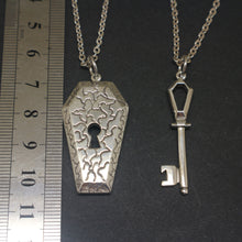 Load image into Gallery viewer, Coffin Key Lock Matching Necklace
