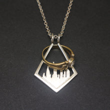 Load image into Gallery viewer, New York Skyline Ring Holder Necklace
