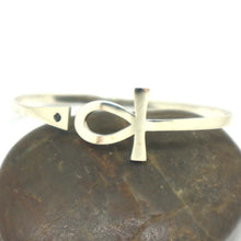 Load image into Gallery viewer, Silver Ankh Bangle
