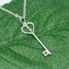 Load image into Gallery viewer, Silver Semicolon Key Necklace
