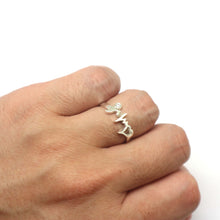 Load image into Gallery viewer, Semicolon Heartbeat Ring
