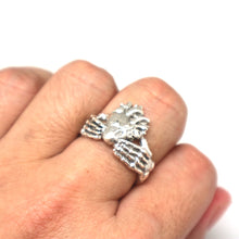 Load image into Gallery viewer, Skull Hand Holding Heart Claddagh Ring
