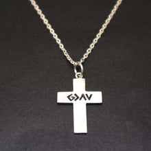 Load image into Gallery viewer, God is Greater Cross Necklace
