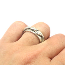 Load image into Gallery viewer, Snake Engagement Ouroboros Ring for Men
