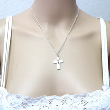 Load image into Gallery viewer, Semicolon Cross Necklace
