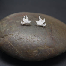 Load image into Gallery viewer, Sterling Silver Peace Bird Dove Stud Earring
