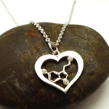 Load image into Gallery viewer, Silver Heart Geek Necklace
