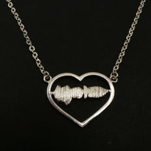 Load image into Gallery viewer, Personalized Hidden Message Sound Wave Necklace
