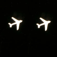 Load image into Gallery viewer, Silver Plane Stud Earring
