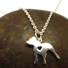 Load image into Gallery viewer, 925 Silver Dog Pitbull Necklace Jewelry

