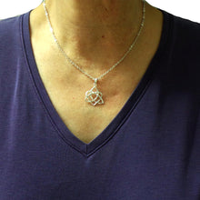 Load image into Gallery viewer, Silver Celtic Sister Knot Necklace
