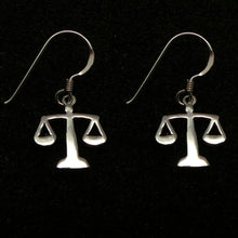 Load image into Gallery viewer, Silver Lawyer Graduation Hoop Earring
