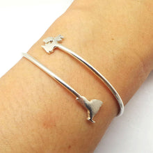 Load image into Gallery viewer, England to New York Silver Bracelet
