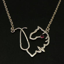 Load image into Gallery viewer, Veterinarian Nurse Horse Stethoscope Necklace
